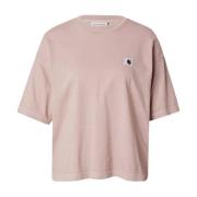 Nelson Korte Mouw T-Shirt Carhartt Wip , Pink , Dames