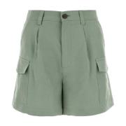 Sage Green Viscose Blend Shorts Woolrich , Green , Dames