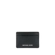 Zwarte leren portemonnee Michael Kors , Black , Dames