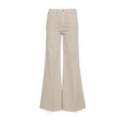 Wide Trousers Mother , Gray , Dames