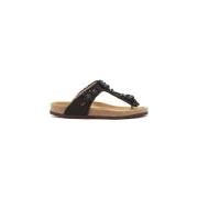 Flat Sandals Maliparmi , Black , Dames