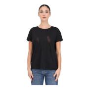 Zwarte Logo Transparante T-shirt Regular Fit Armani Exchange , Black ,...
