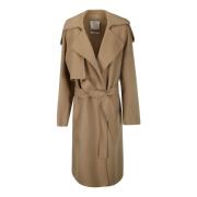 Belted Coats Sportmax , Brown , Dames