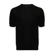T-Shirts Roberto Collina , Black , Heren