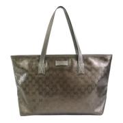 Pre-owned Canvas totes Gucci Vintage , Green , Dames
