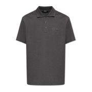 Polo shirt met logo Versace , Gray , Heren