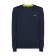 Round-neck Knitwear Sun68 , Blue , Heren