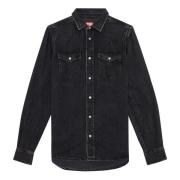 Zwarte Shirt Collectie Diesel , Black , Heren