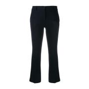 Blauwe Stretch Bell Bottom Broek Alberto Biani , Blue , Dames