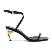 Armadillo Leren Sandalen Alexander McQueen , Black , Dames