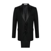 Single Breasted Suits Valentino , Black , Heren