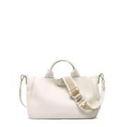 Vintage-geïnspireerde Armonia Leren Tas Gianni Chiarini , White , Dame...