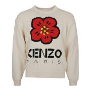 Beige Flower Jumper Sweater Kenzo , Beige , Heren