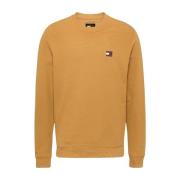 Basic Logo Sweatshirt - Geel Tommy Jeans , Yellow , Heren