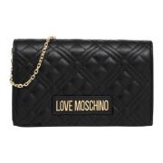 Lettering Logo Crossbody bag Love Moschino , Black , Dames