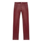 Straight Trousers Courrèges , Red , Dames
