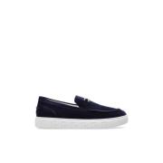 Suède loafers Versace , Blue , Heren