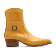 Leren cowboy laarzen Dsquared2 , Yellow , Heren