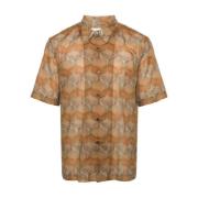 Short Sleeve Shirts Dries Van Noten , Brown , Heren