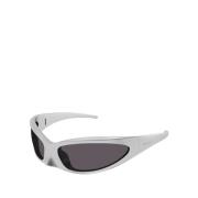 Stylish Silver Sunglasses for Men Balenciaga , Gray , Heren