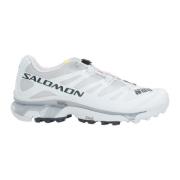 Lichtgrijze mesh sneakers met witte details Salomon , White , Heren