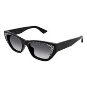 Zwarte zonnebril Am0465S Alexander McQueen , Black , Dames