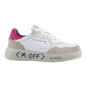 Wit Roze Leren Sneakers John Richmond , White , Dames