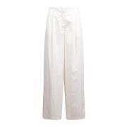 Wide Trousers Federica Tosi , White , Dames