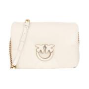 Stijlvolle Leren Handtas Pinko , White , Dames