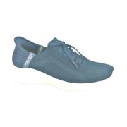 Blauw Elastische Loafer Instapper Skechers , Blue , Dames