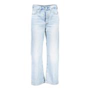 Faded Straight Leg Jeans Levi's , Blue , Dames