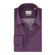 Rode Business Overhemd Jurk Eterna , Purple , Heren