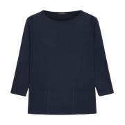 Round-neck Knitwear Elena Mirò , Blue , Dames