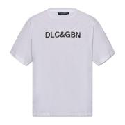 T-shirt met logo Dolce & Gabbana , White , Heren