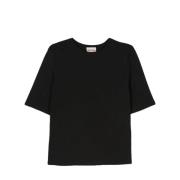 T-Shirts Semicouture , Black , Dames
