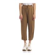 Cropped Jeans Herno , Brown , Dames