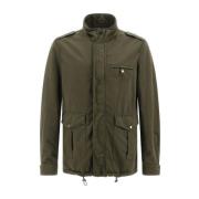 Militair Groene Field Jacket Herno , Green , Heren