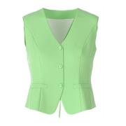 Stijlvol Nauwsluitend Linnen Vest Marc Cain , Green , Dames