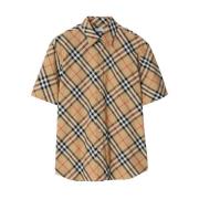 Short Sleeve Shirts Burberry , Beige , Heren