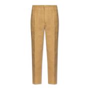 Plooi-voorkant broek Fendi , Beige , Heren