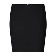 Zwart Gestikte Minirok Hugo Boss , Black , Dames