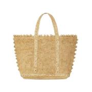 Handgemaakte Natuurlijke Raffia Bubble Tote Vanessa Bruno , Beige , Da...