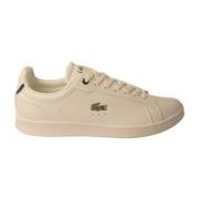 Wit Leren Sportschoenen Lacoste , Beige , Heren