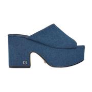 Heeled Mules Guess , Blue , Dames