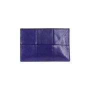 Pre-owned Leather wallets Bottega Veneta Vintage , Purple , Dames