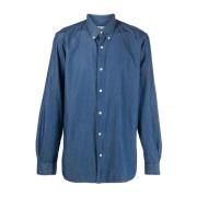Licht Indigo Klassiek Shirt Woolrich , Blue , Heren