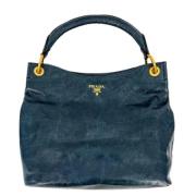 Pre-owned Leather prada-bags Prada Vintage , Blue , Dames