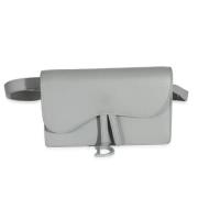 Pre-owned Leather crossbody-bags Dior Vintage , Gray , Dames