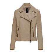 Leather Jackets BomBoogie , Beige , Dames