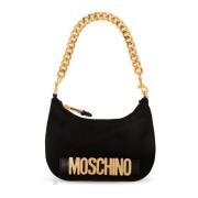 Satijnen handtas Moschino , Black , Dames